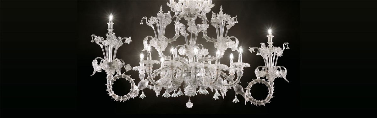 Arte Veneziana Barchetta Oval-Shaped Venetian Style Chandelier