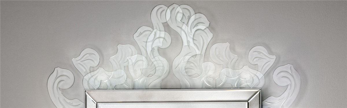 Arte Veneziana Elio Crested Mirror