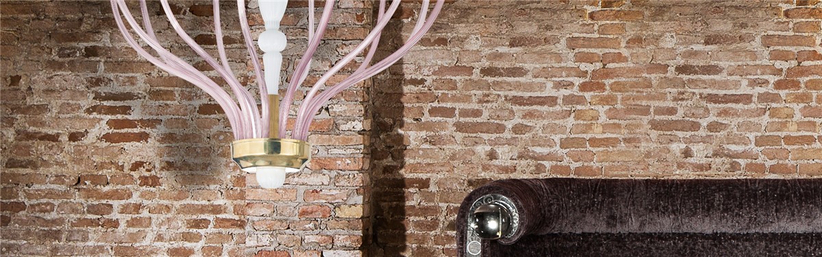 Arte Veneziana Flowerpot Art Déco Chandelier