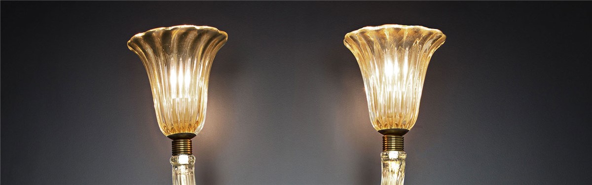 Arte Veneziana Liseron Art Déco Wall Light