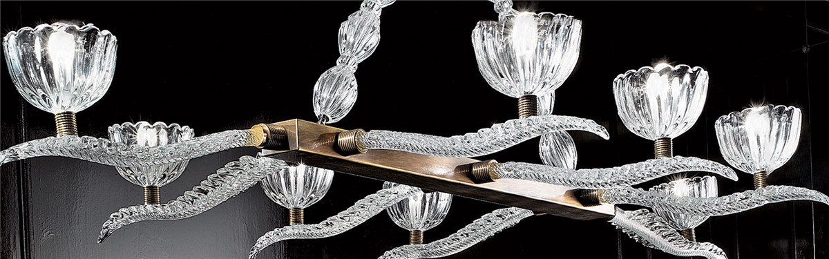 Arte Veneziana Marguerite Art Déco Chandelier