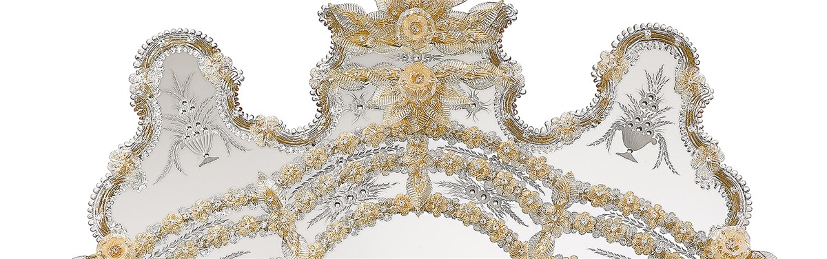 Arte Veneziana Trittico Venetian Style Mirror