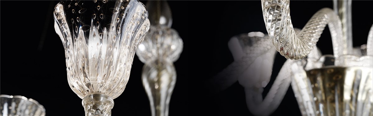 Arte Veneziana Tulipe Art Déco Chandelier