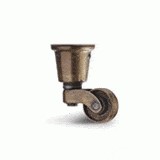 Antique brass castor