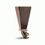 Square tapered leg with castor