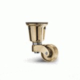 Polished brass castor