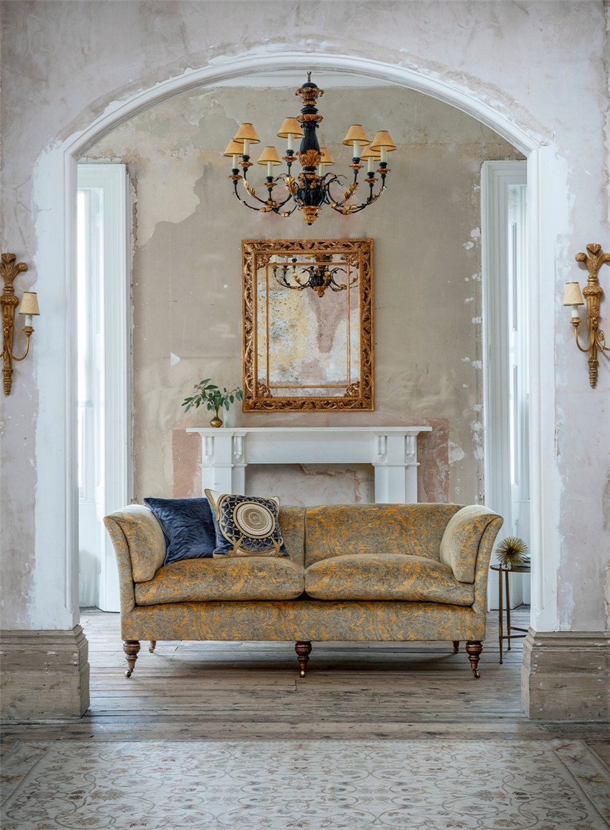 Pompadour high back sofa