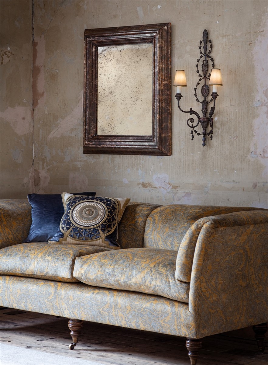 Pompadour high back sofa