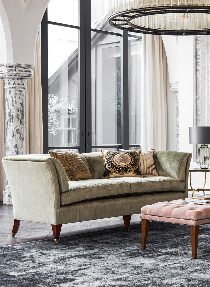 Pompadour high back sofa