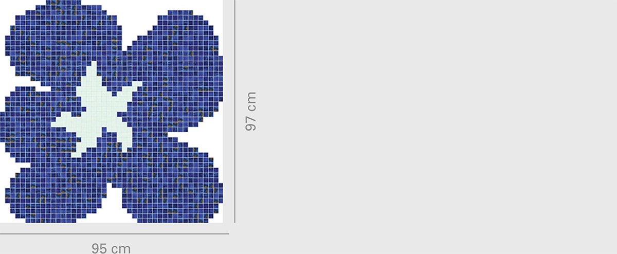 Fiore Blu Grande Size
