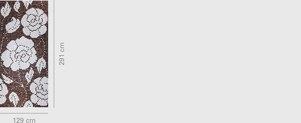 Winter Flowers Oro Nero Size