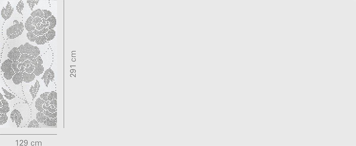 Winter Flowers Oro Bianco Size