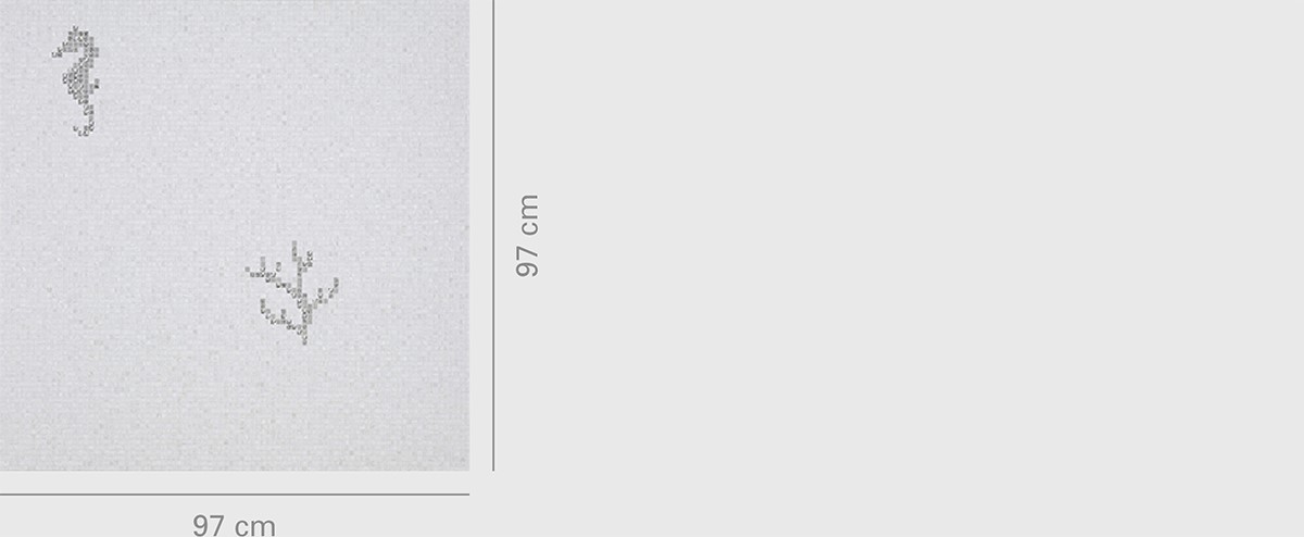 Corals & Seahorses White Size