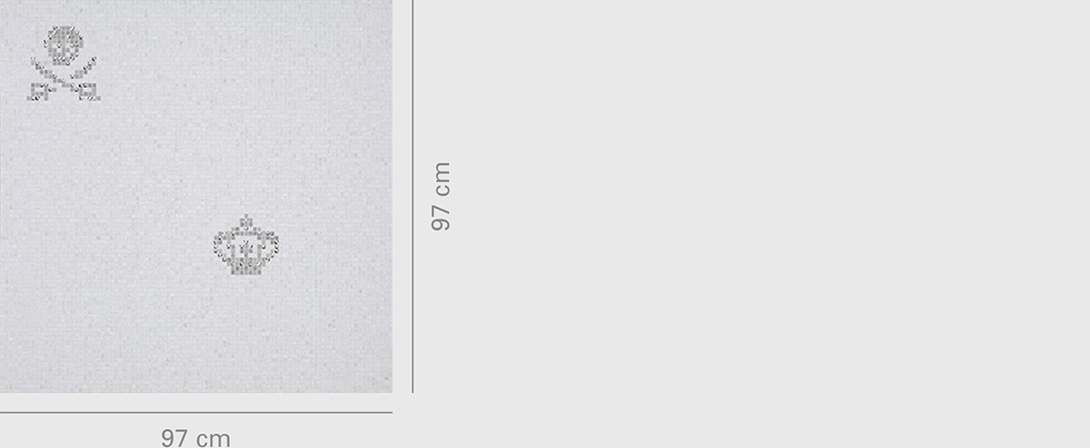 Skulls & Crowns White Size