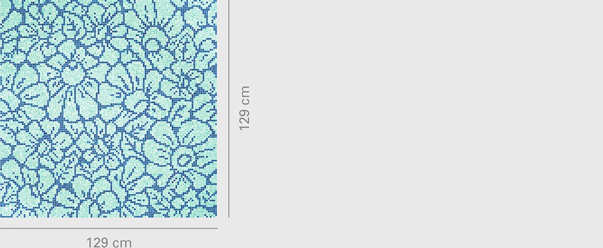 Graphic Flowers Blue Size