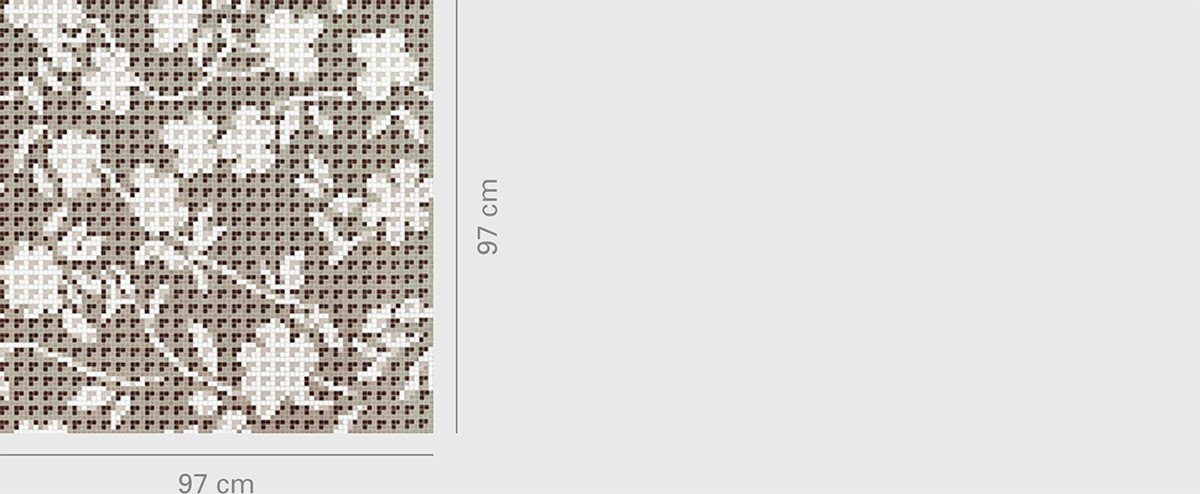 Flower Corner Grey Size