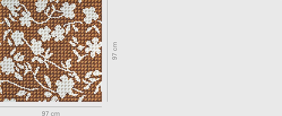 Flower Corner Brown Size