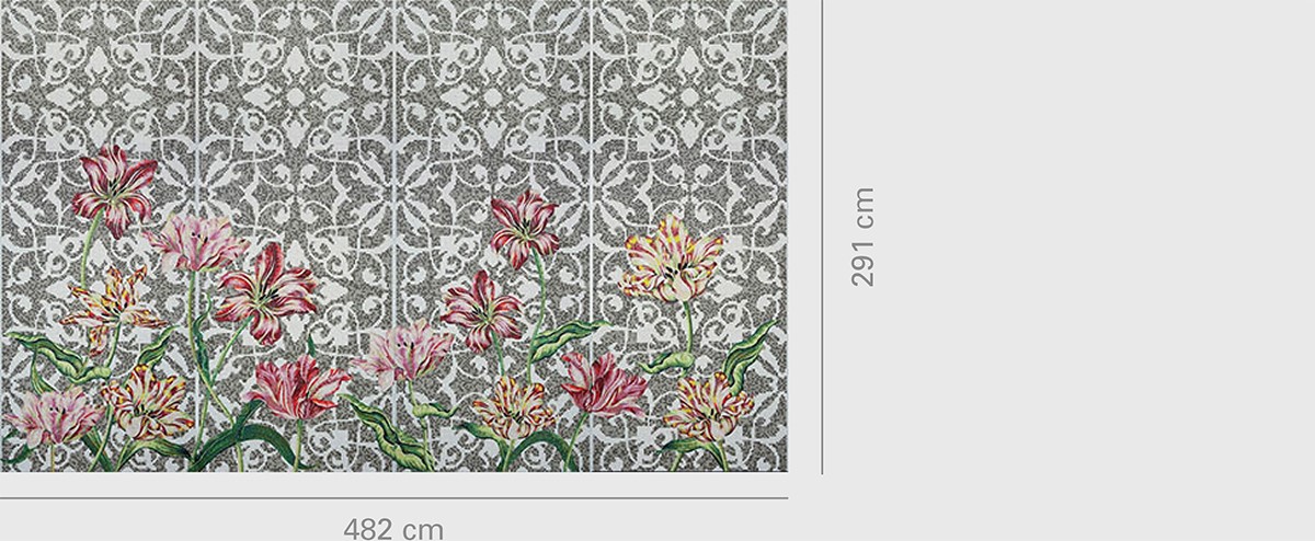 Tulips Grey Size