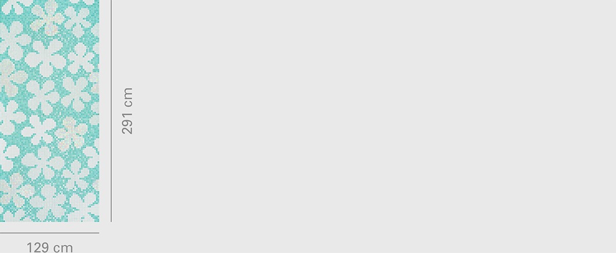 Glass Flowers New Blue Size