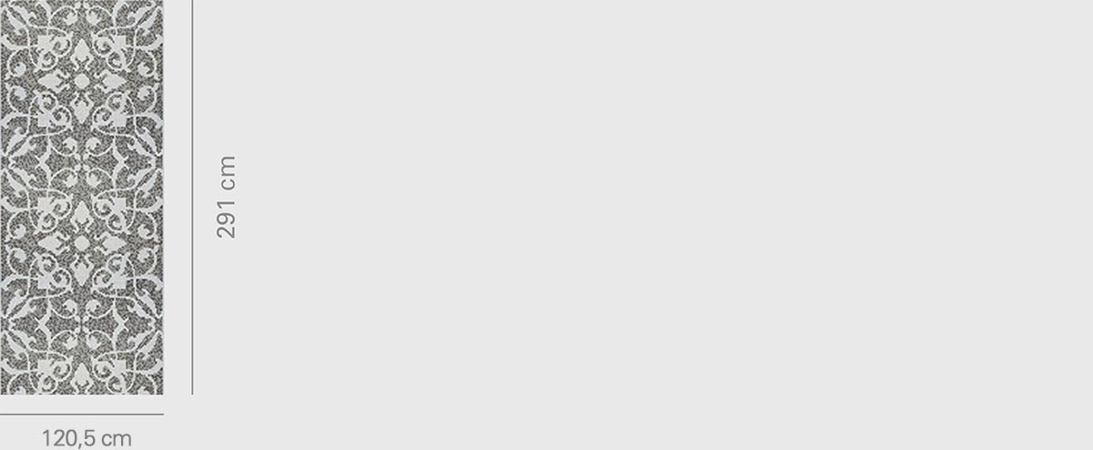 Tulips Grey Pattern Size