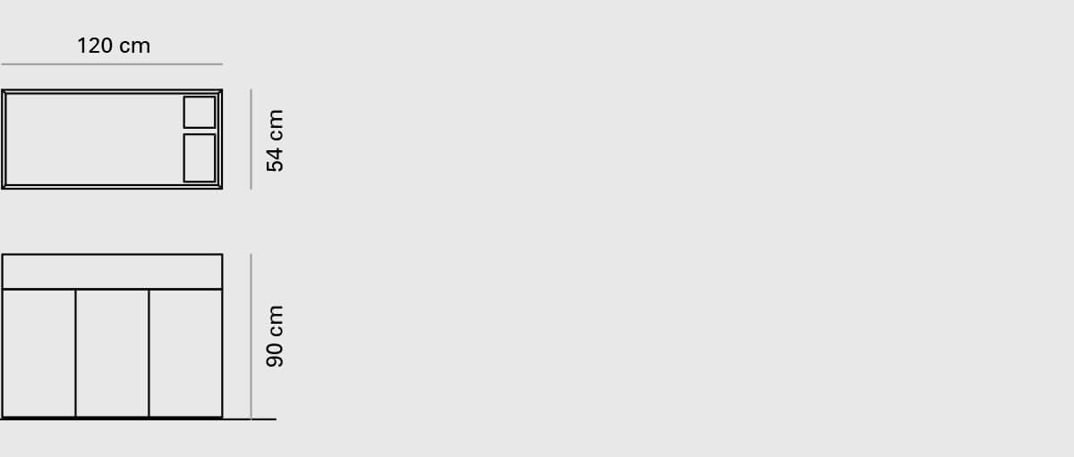 Moku 120 Floor Cabinet Size