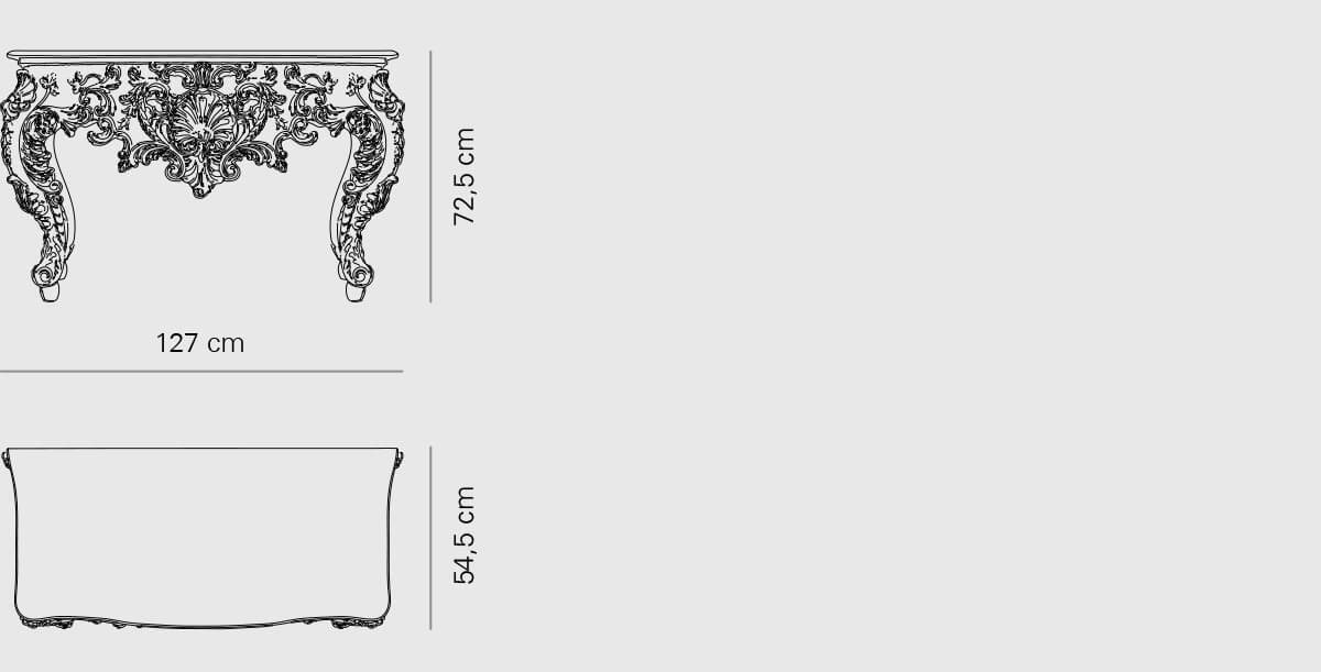 New Antiques Table 127 Black Size