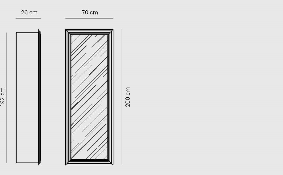 Architectural Cabinet 200 White Size