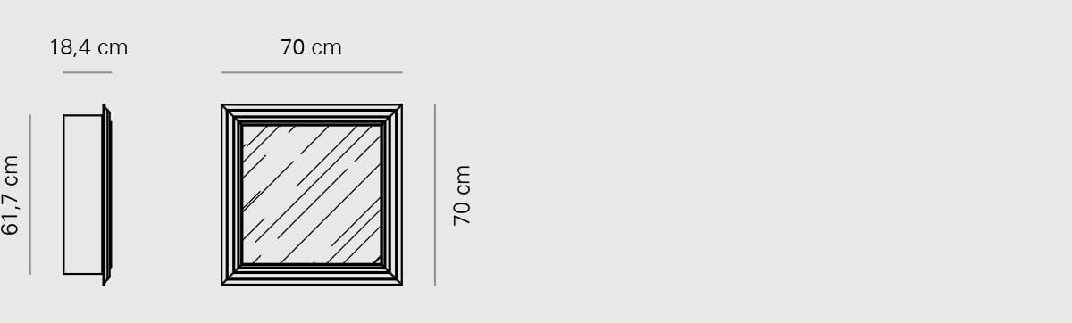 Architectural Cabinet 70 White Size