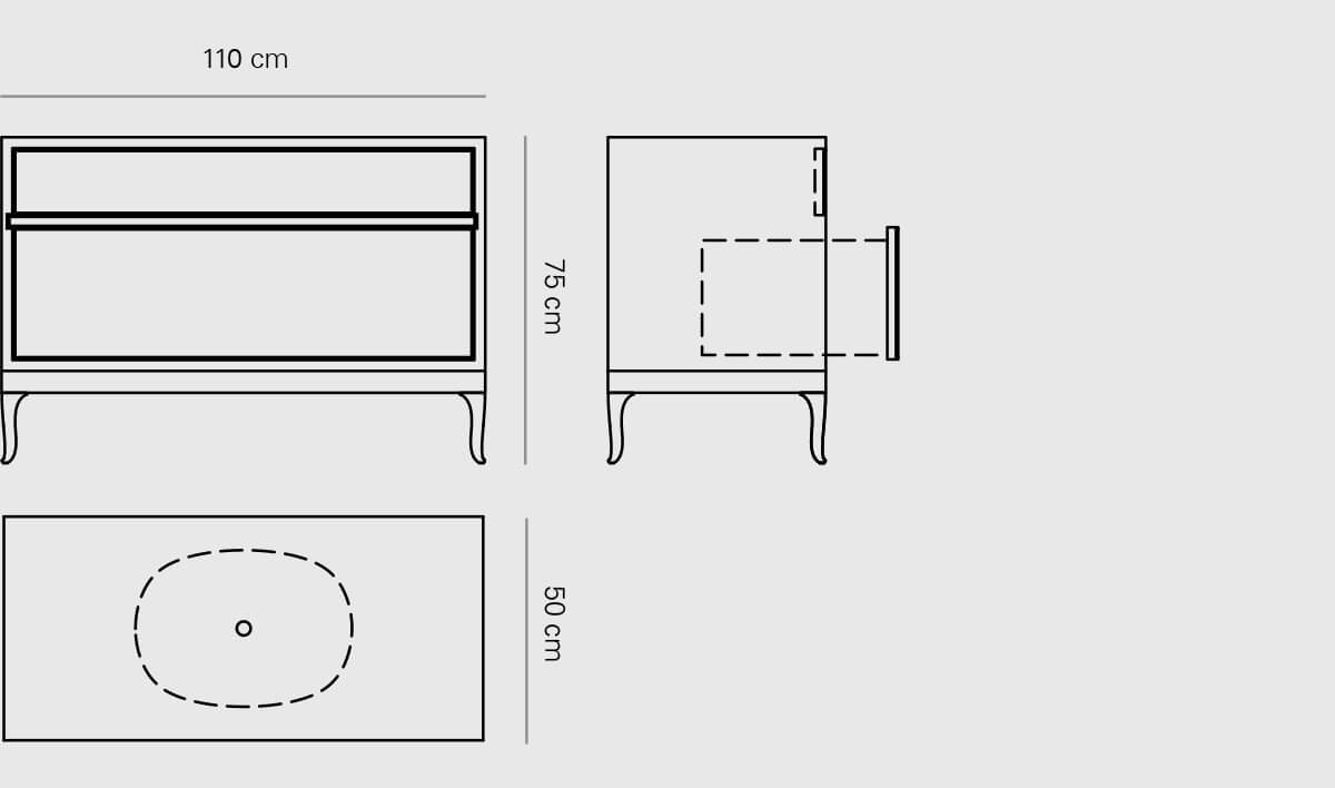 Quadro Vanity Bloem Size