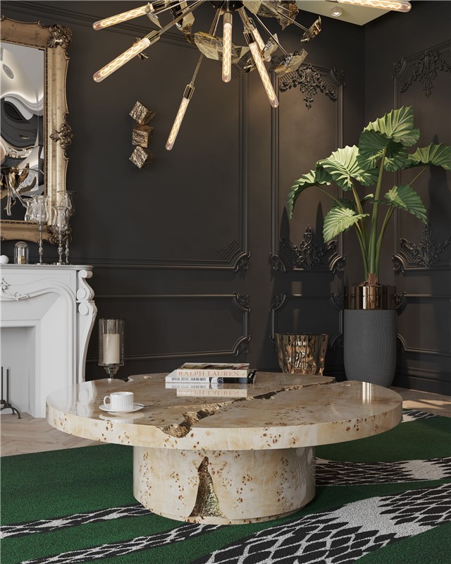 Empire Poplar Root Center Table