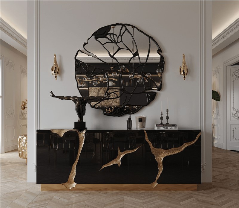 Lapiaz Black Silver Sideboard