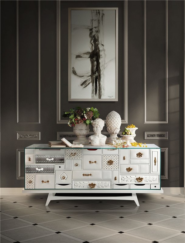 Mondrian Black Sideboard