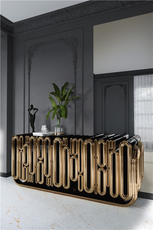 Oblong Copper Sideboard