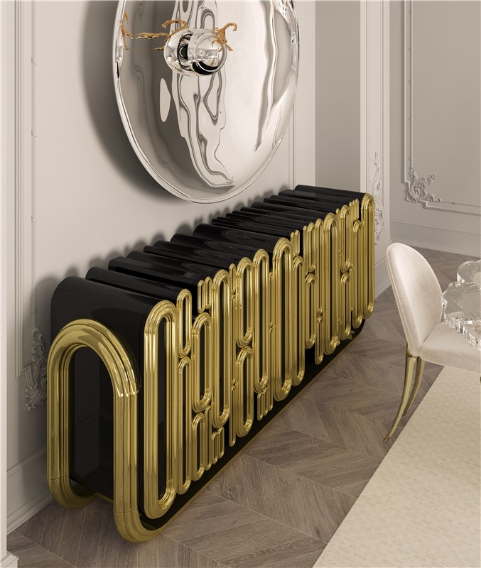 Oblong Copper Sideboard