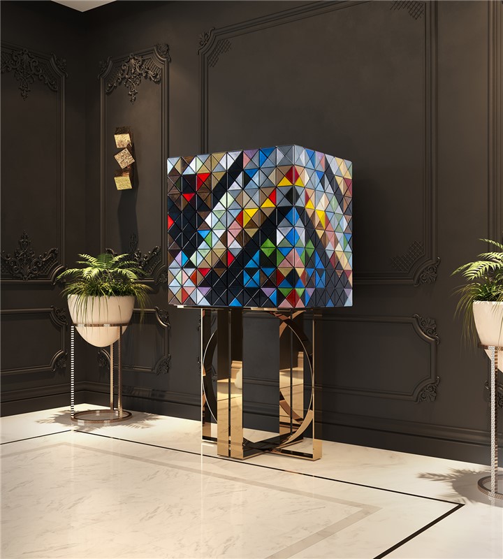 Pixel Walnut Cabinet