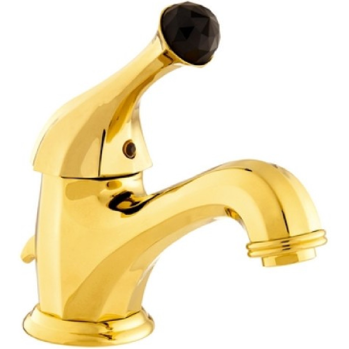 Bronces Mestre / Washbasin fittings / Indica basin monolever mixer with Swarovski black crystal 038103.N00.00