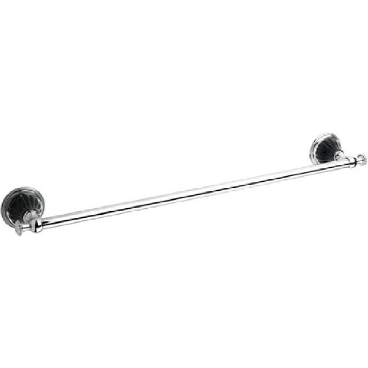 Bronces Mestre / Towel holders / Artica accessories / Towel rail 600mm with black porcelain 233572.N000.50