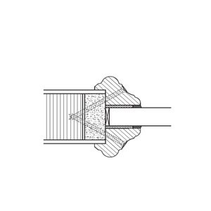 Glashaltebefestigung TF05 sichtbar geschraubt