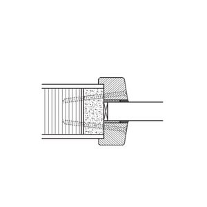 Glashaltebefestigung F40 sichtbar geschraubt