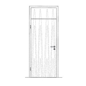 Oberblende in Türblattausführung