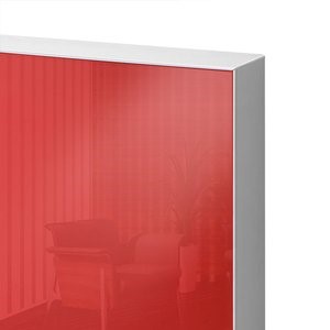 Aluschutzkante mit lackiertem Glasdeck