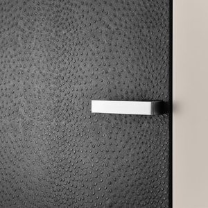 Türdeck mit Leder bezogen