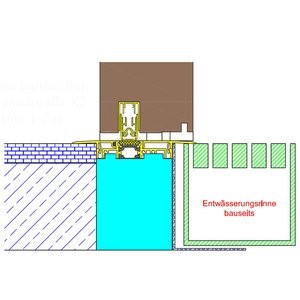 Barrierefreie Flachschwelle mit Bodendichtung X3