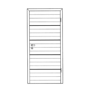 Horizontal furniert mit Edelstahladern