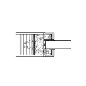 Glashaltebefestigung T30-Vd unsichtbar geschraubt