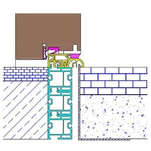 Bodeneinstandsprofil für thermische Trennung