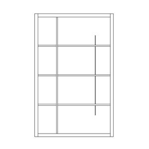 1 längs / 4 quer mit zusätzlichen Lisenen 7,2mm (beidseitig)
