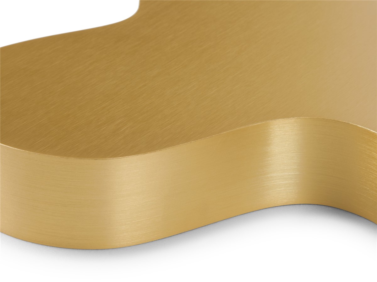 Satin brass finish
