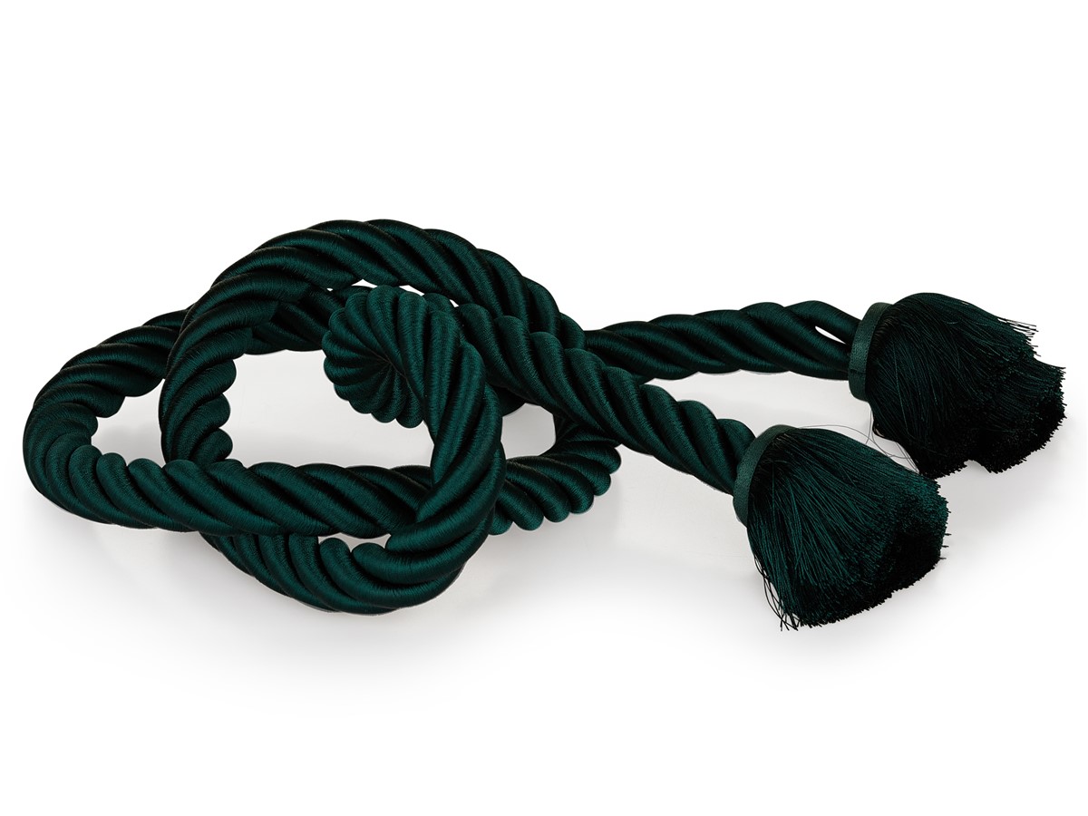 Mass green braided silk rope