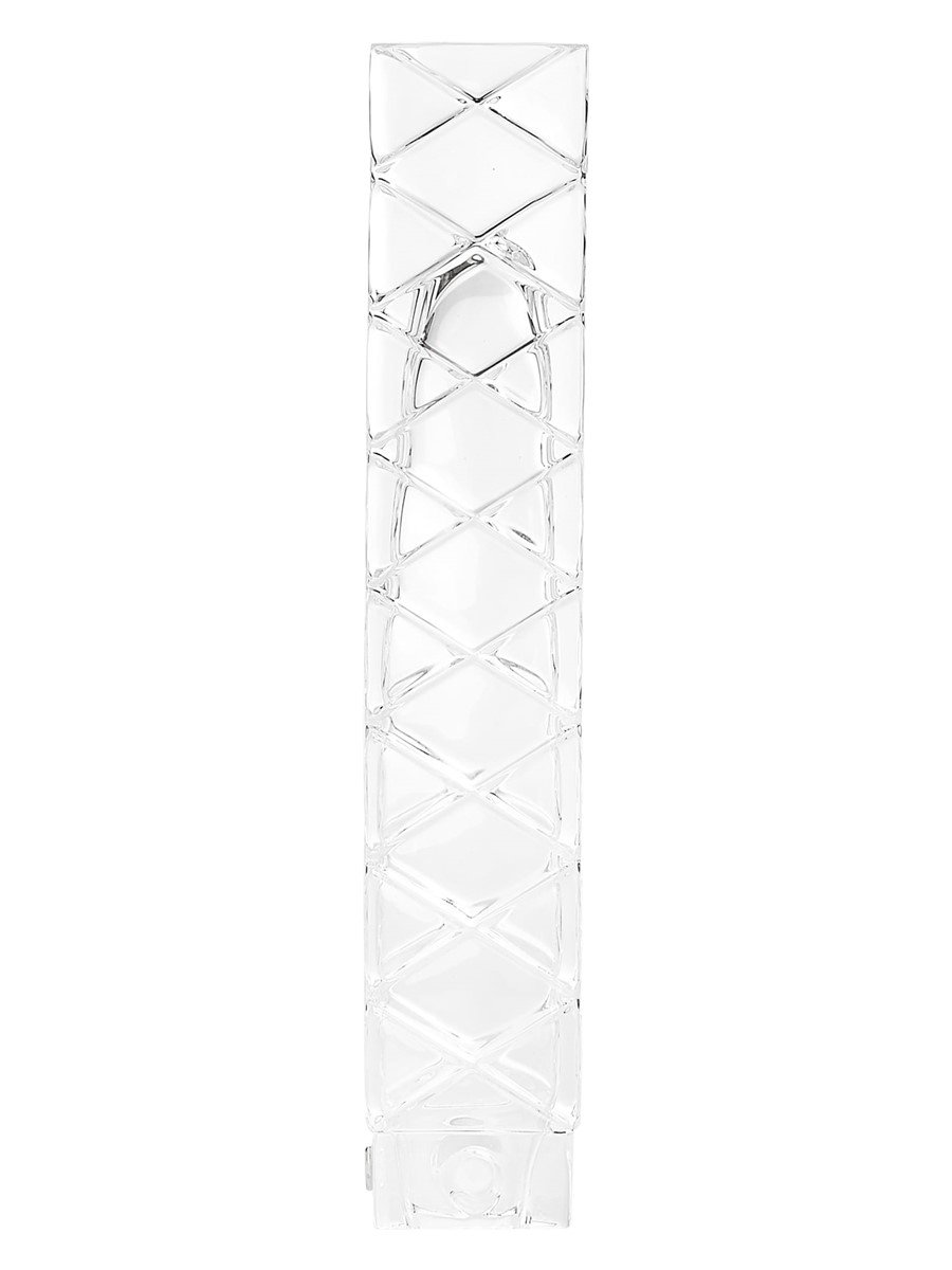 Transparent crystals engraved